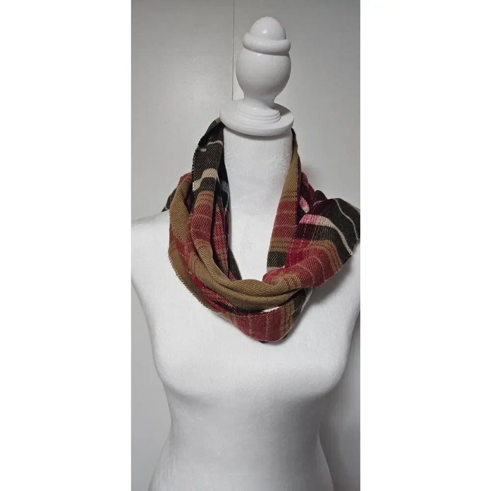 Cejon Scarf Womens Plaid Fringe Made in Italy Soft Acrylic Wrap Shawl 11x64